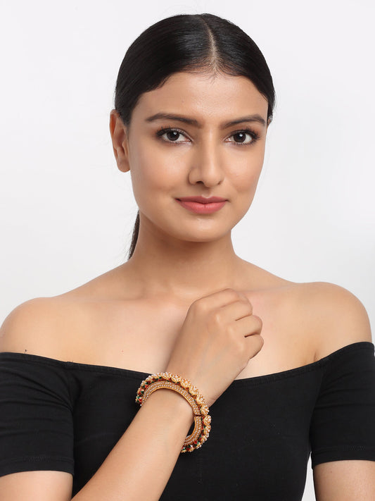 Pearl Embellished Bangle - Ruby Raang - Grab2buy