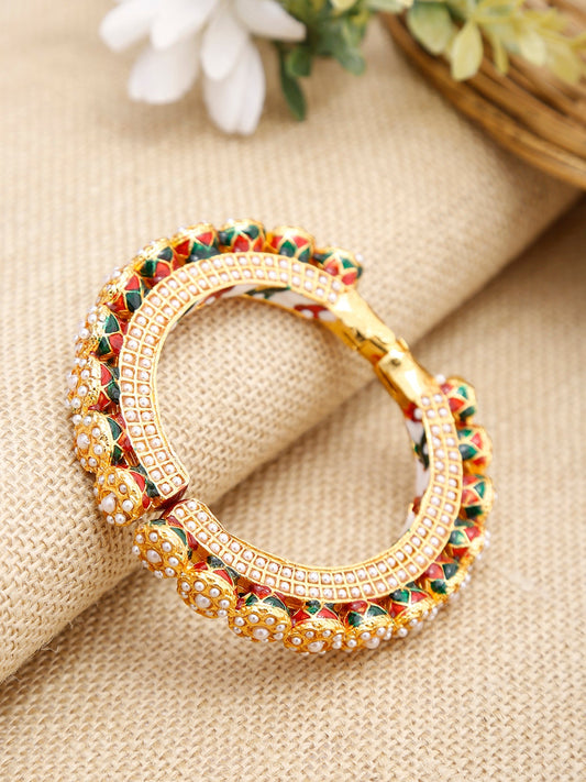 Pearl Embellished Bangle - Ruby Raang - Grab2buy