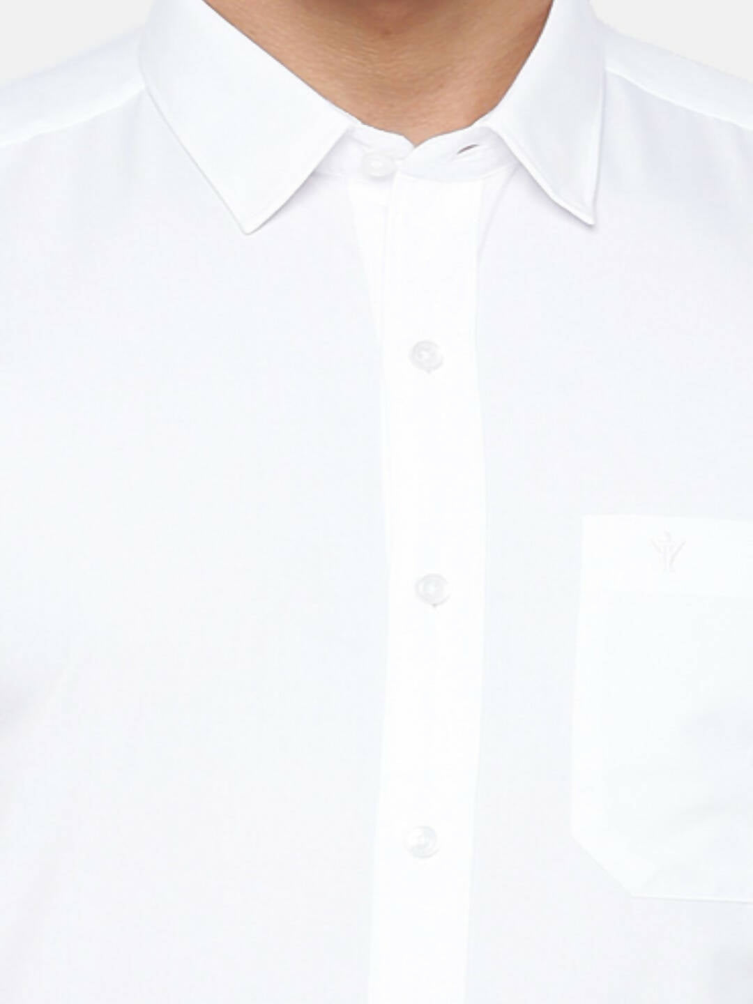 Ramraj Cotton Mens Half Sleeve Formal 100 % Cotton White Shirt 