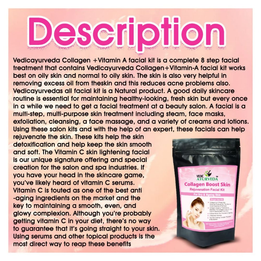 VedicAyurveda Organic Collagen+Vitamin A Facial kit  Grab2Buy VedicAyurveda Grab2Buy