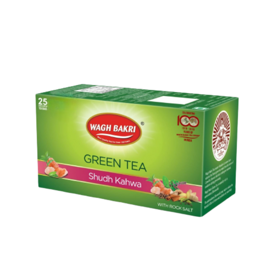 Wagh Bakri Shudh Kahwa Green Tea Bags - Grab2buy