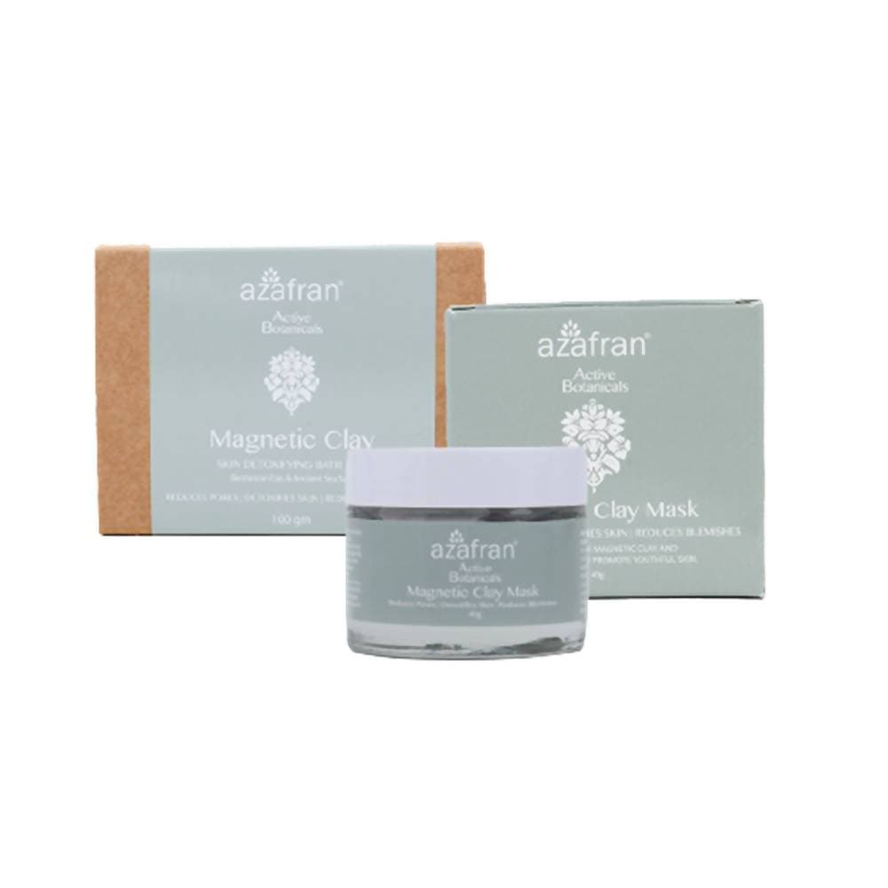 Azafran Active Botanicals Magnetic Clay Mask (Clay Soap Combo) | Grab2Buy