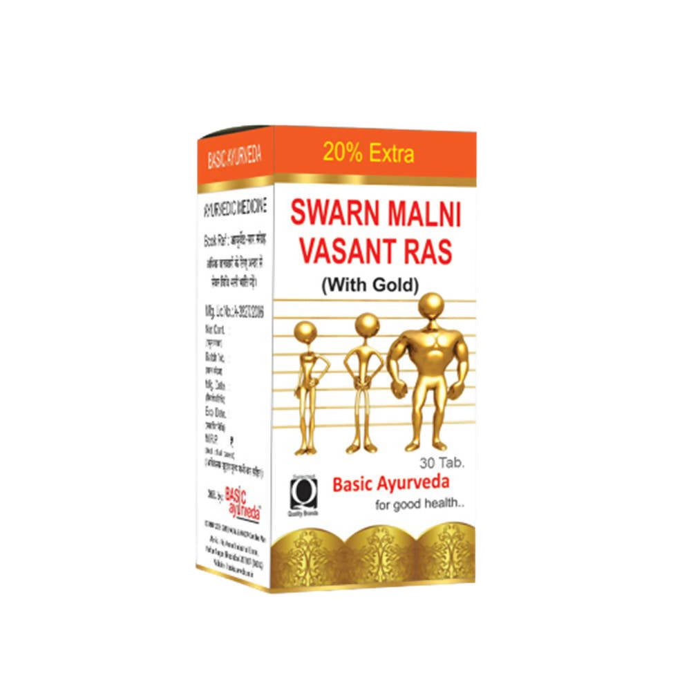 Basic Ayurveda Swarn Malni Vasant Ras (With Gold) Tablets  Grab2Buy Basic Ayurveda Grab2Buy