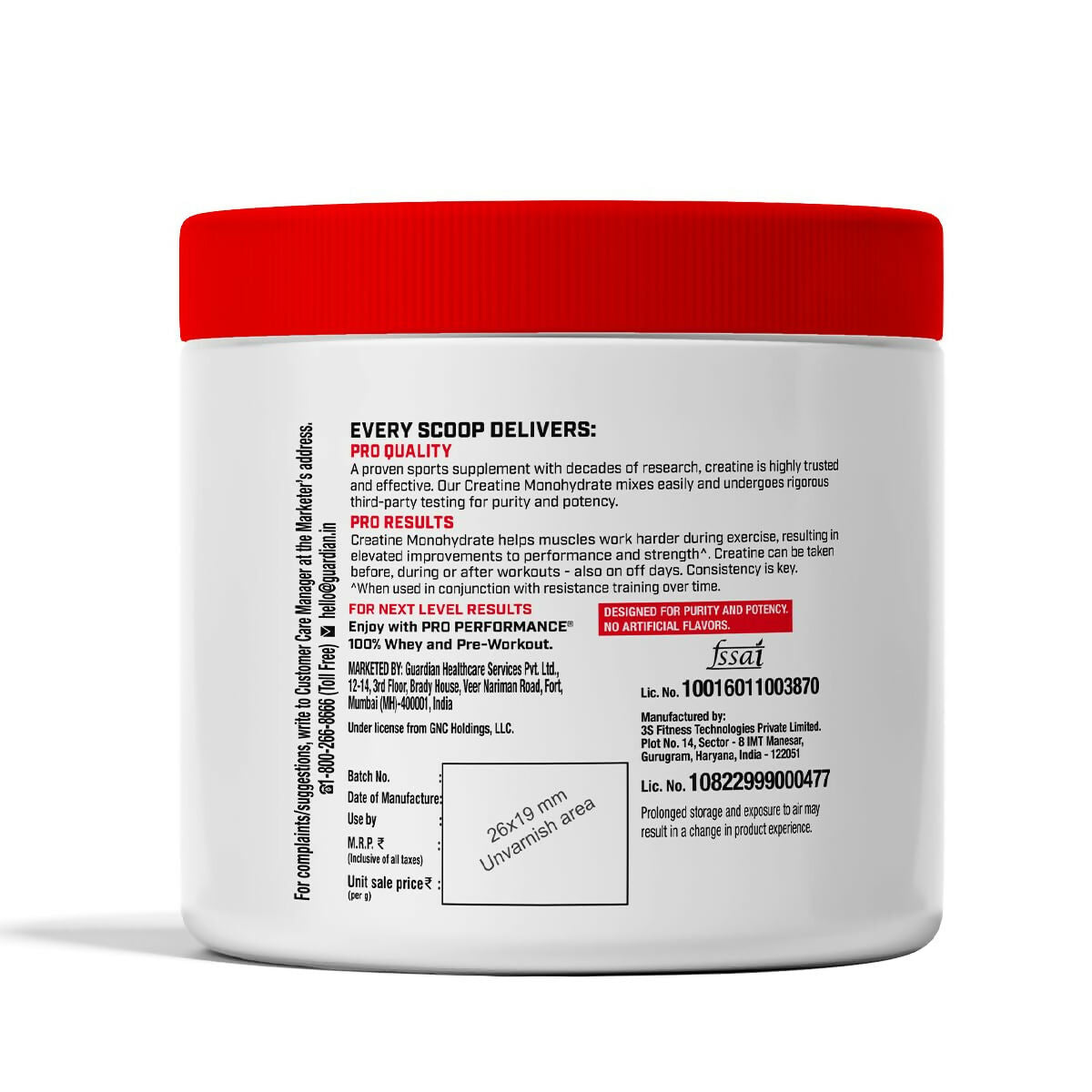 GNC Pro Performance Creatine Monohydrate Cranberry 