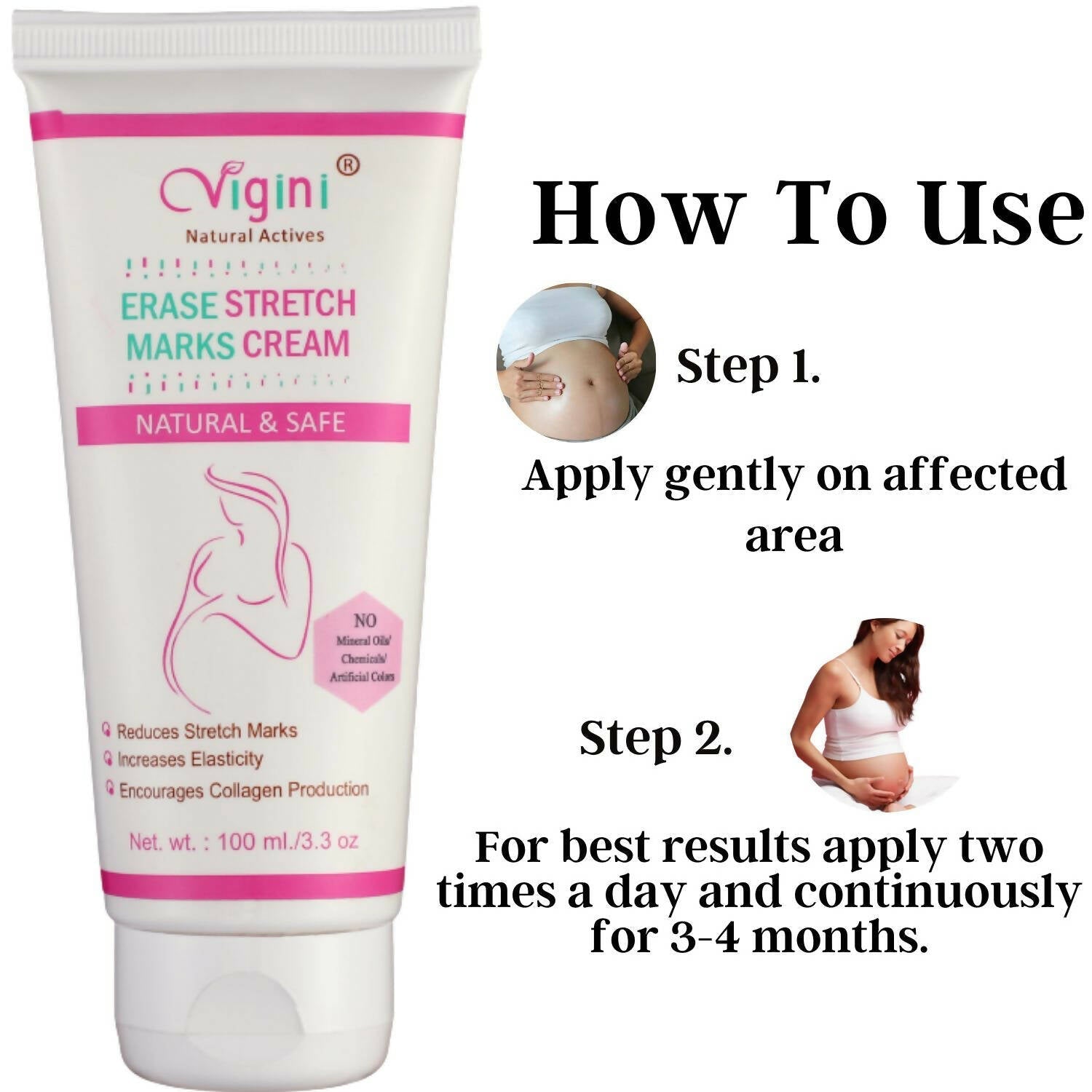 Vigini Natural Actives Stretch Marks Scars Removal Oil Cream  Grab2Buy Vigini Grab2Buy