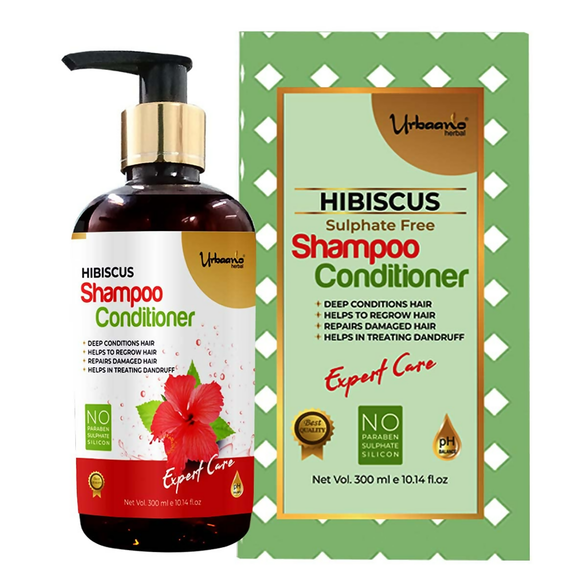 Urbaano Herbal Anti Hair Fall Hibiscus Extract Rich Shampoo & Conditioner  Grab2Buy Urbaano Herbal Grab2Buy