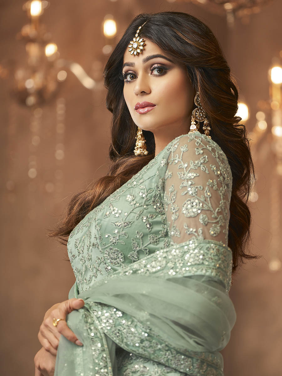 Myra Sea Green Heavy Embroidered Anarkali Suit 