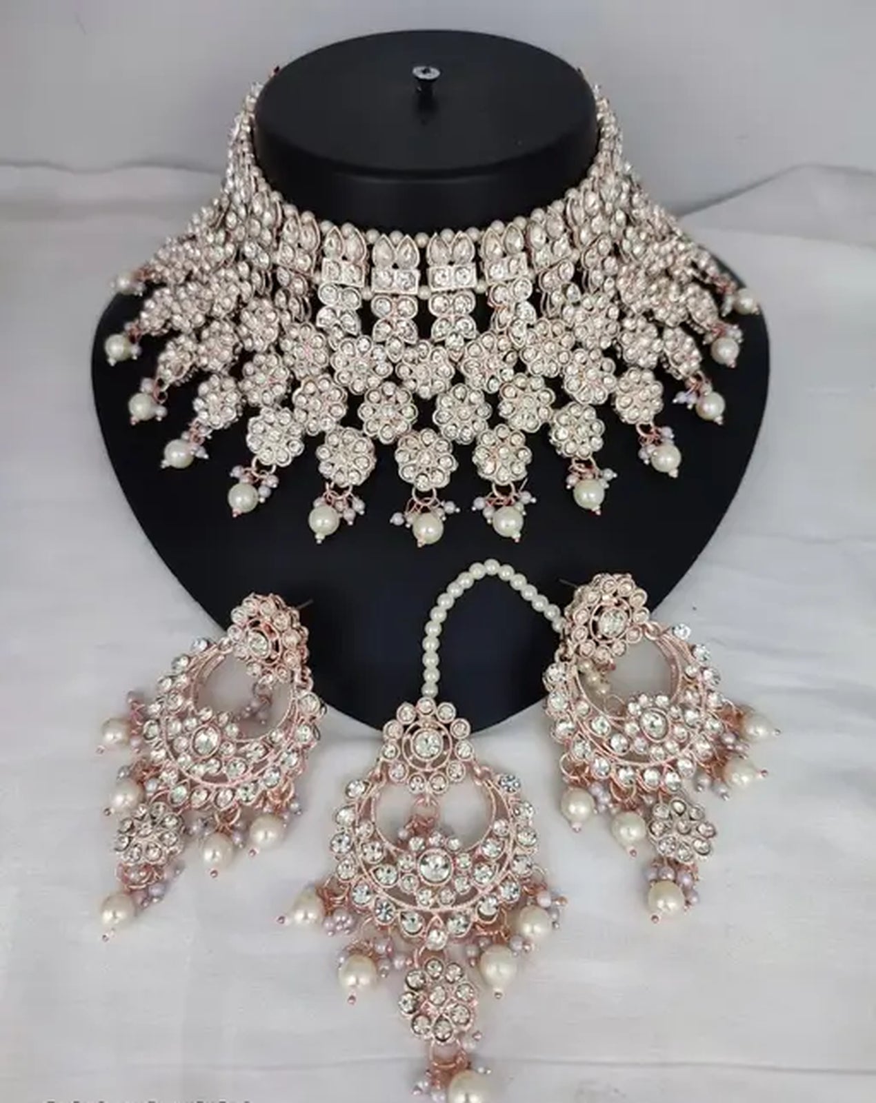 Jewel City Luxurious Silver-Plated Bridal Jewelry Set with White Accents | Grab2Buy
