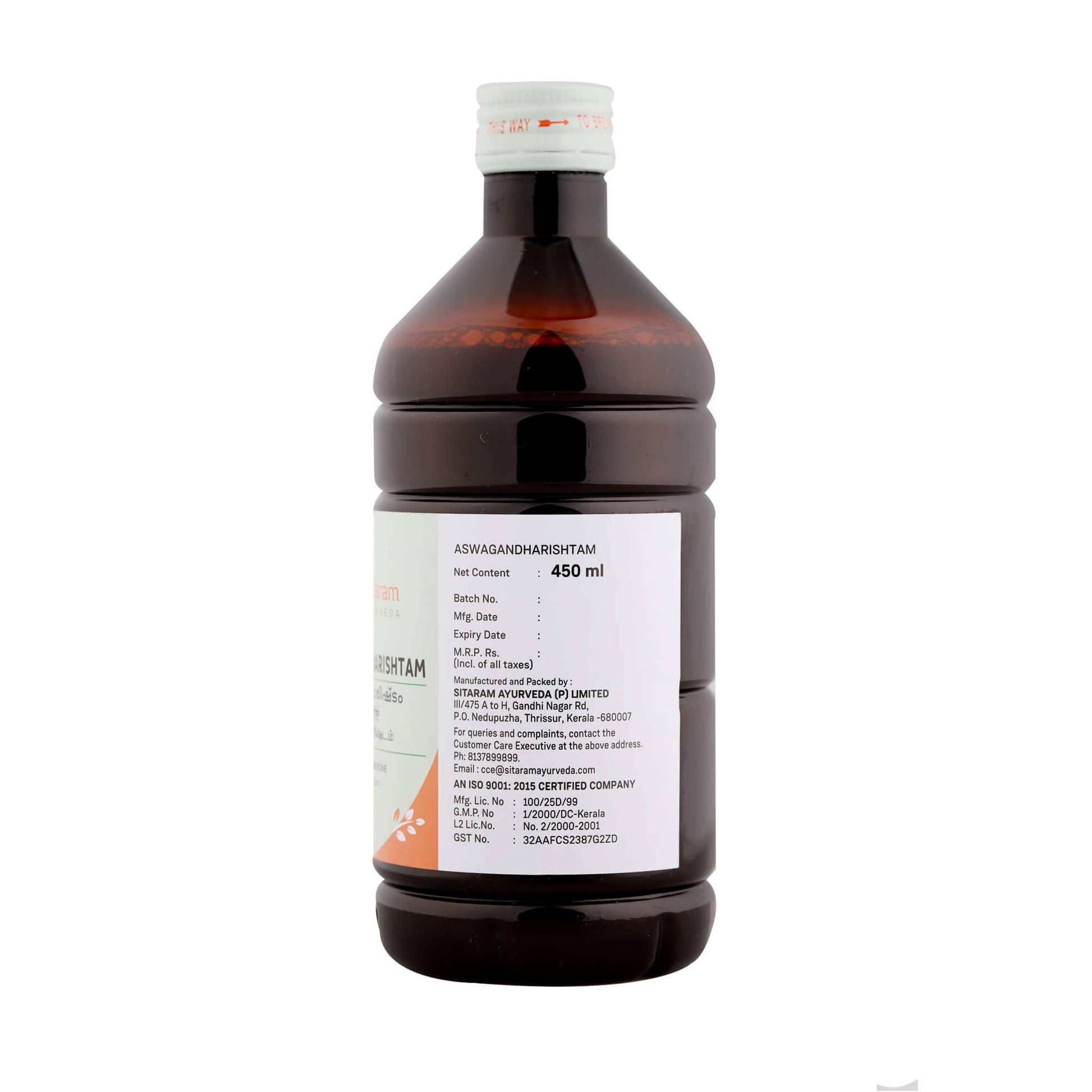 Sitaram Ayurveda Aswagandharishtam Syrup 