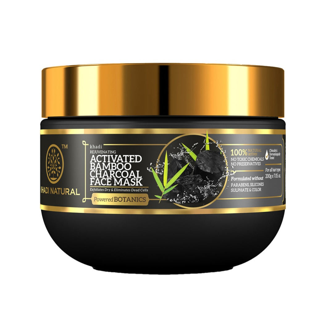 Khadi Natural Activated Bamboo Charcoal Face Mask - 200gm 