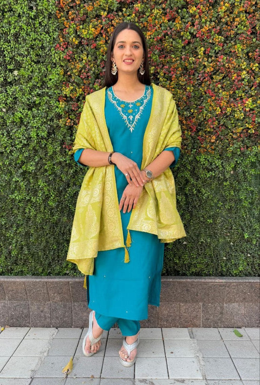 Aastha Fashion Rama Roman Silk Hand Work Festival Wear Suit