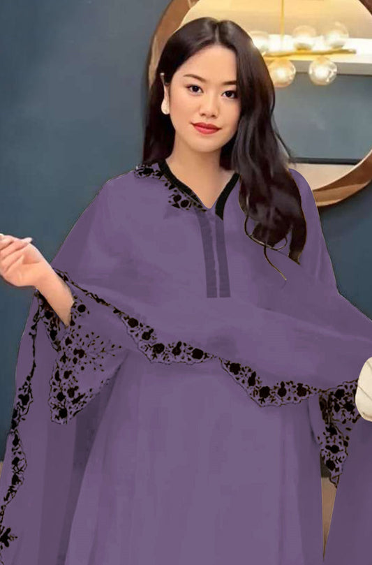 Aastha Fashion Purple Faux Georgette Glamorous Festival Wear Pakistani Suit