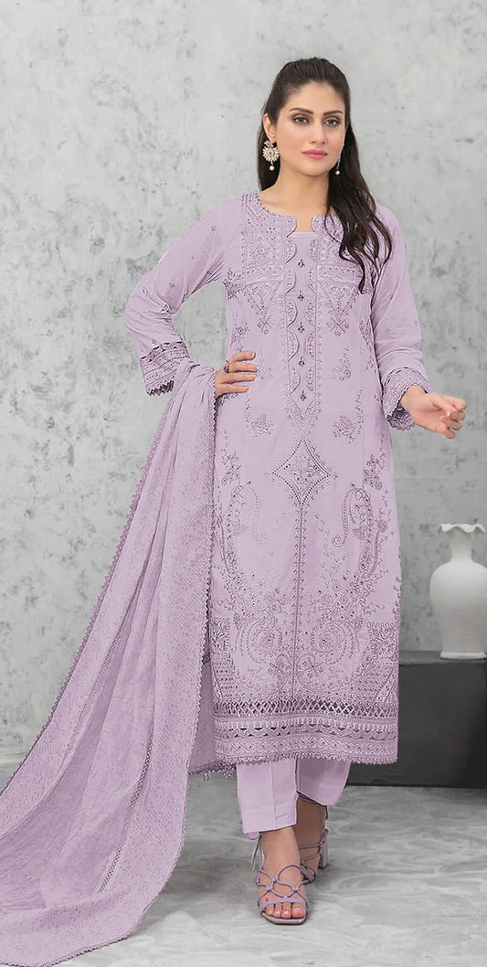 Aastha Fashion Purple Cotton Glamorous Festival Wear Pakistani Suit
