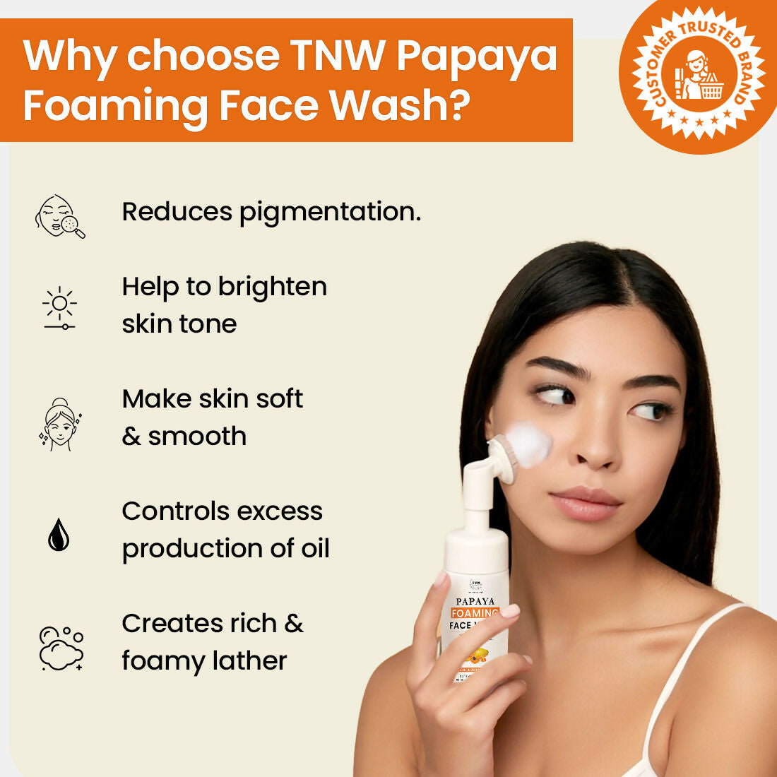 The Natural Wash Papaya Foaming Face Wash  Grab2Buy The Natural Wash Grab2Buy