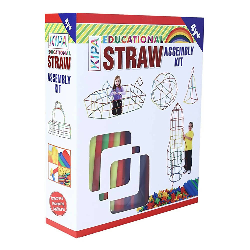 Kipa Children's Puzzle Straw Assembly, Educational Play and Learn Plastic Building Construction, Stitching Assembly Straw Build Blocks Creative Toy
