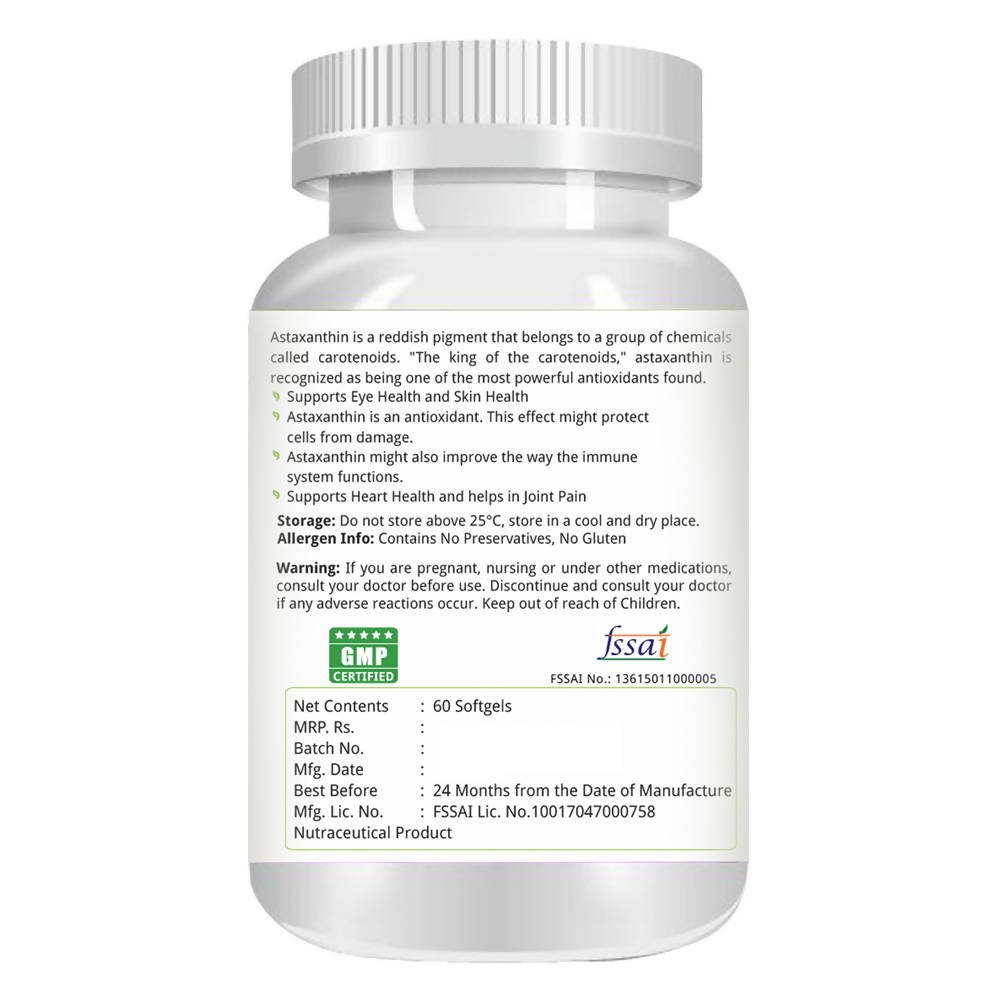 Nature's Velvet Astaxanthin Softgels 