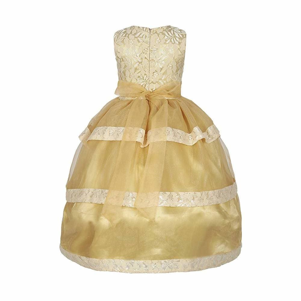 Asmaani Baby Girl's Off White Colour Satin A-Line Maxi Full Length Dress (AS-DRESS_22111) - Grab2buy