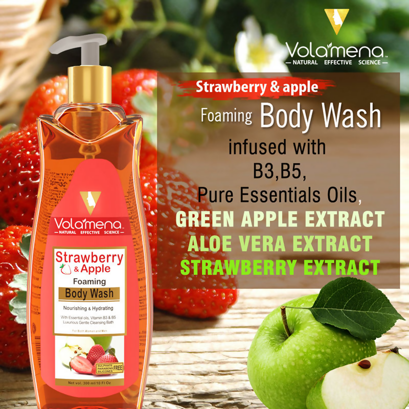 Volamena Strawberry & Apple Foaming Body Wash  Grab2Buy Volamena Grab2Buy