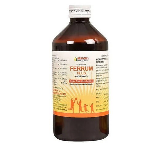 Bakson's Homeopathy Ferrum Plus- Sugar Free 