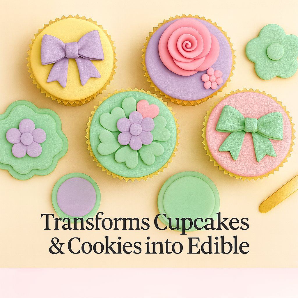 Confect Multipack of Lemon Yellow, Lavender, Blush pink and Mint Green Sugarpaste 01