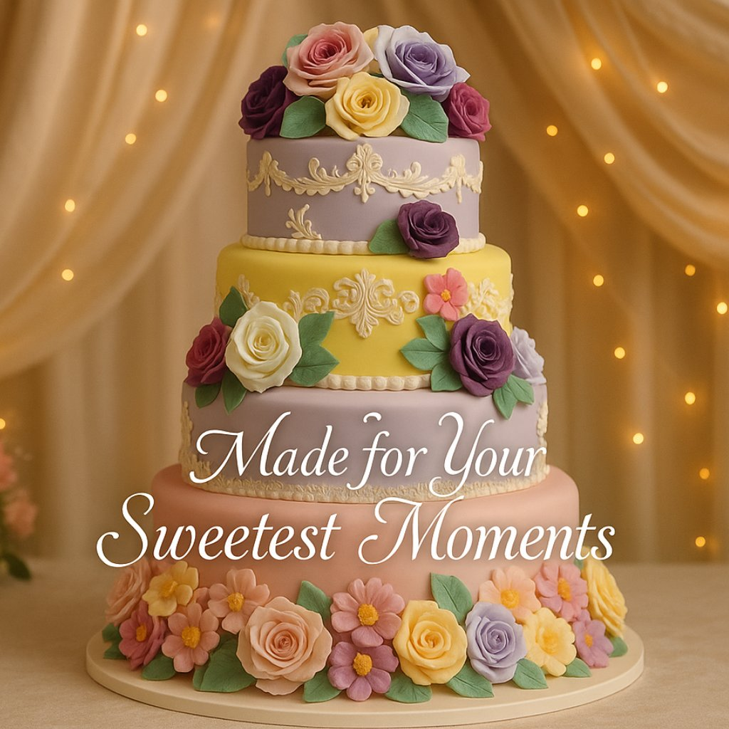 Confect Multipack of Lemon Yellow, Lavender, Blush pink and Mint Green Sugarpaste 01