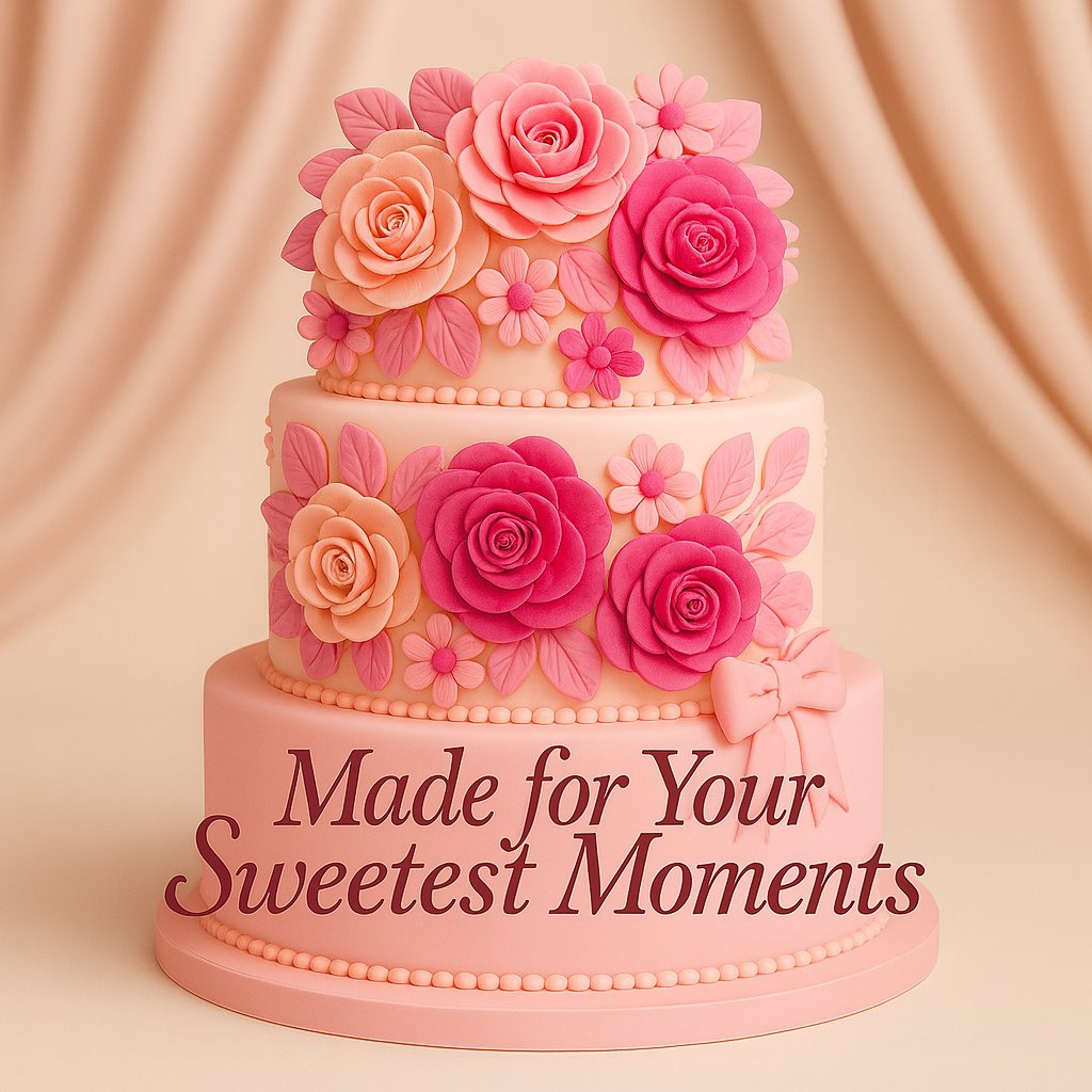 Confect Multipack of Blush Pink, Peach, Neon Pink and Fuchsia Pink Sugarpaste 21