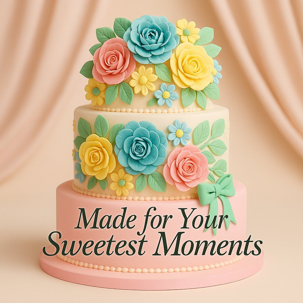 Confect Multipack of Old Rose, Pea Green, Brilliant Blue and Sunshine Yellow Sugarpaste 16