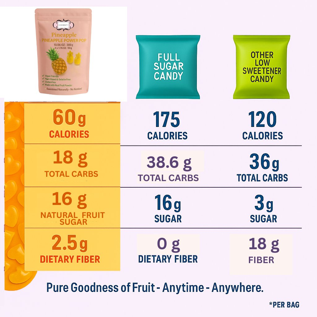Confect Pineapple Power Pop Gummies