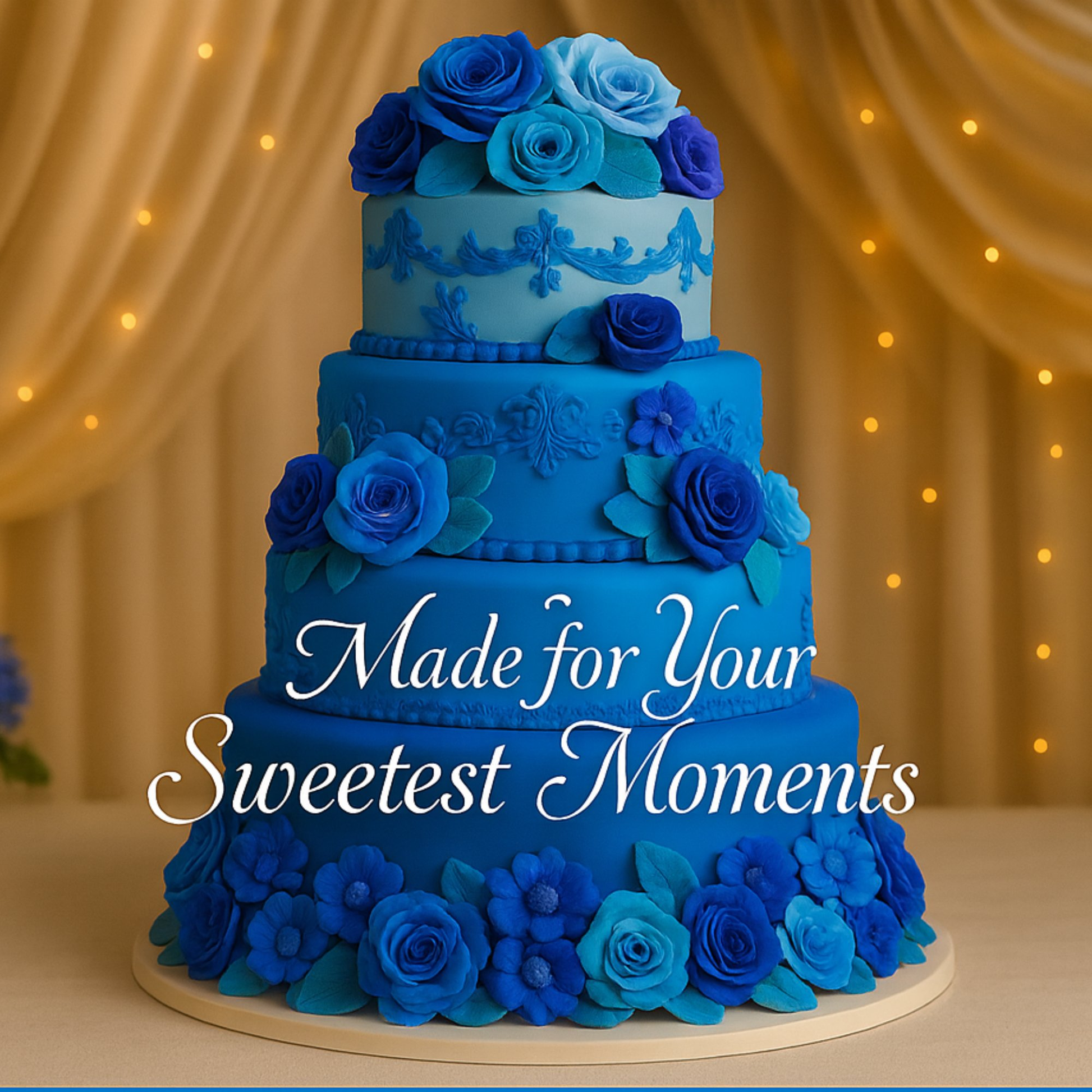 Confect Multipack of Navy Blue, Royal Blue, Electric Purple and Sky Blue Sugarpaste 10