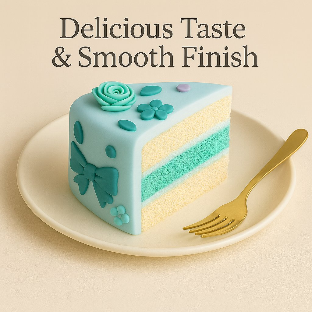 Confect Multipack of Baby Blue, Electric Blue, Ivory and Teal Sugarpaste 11