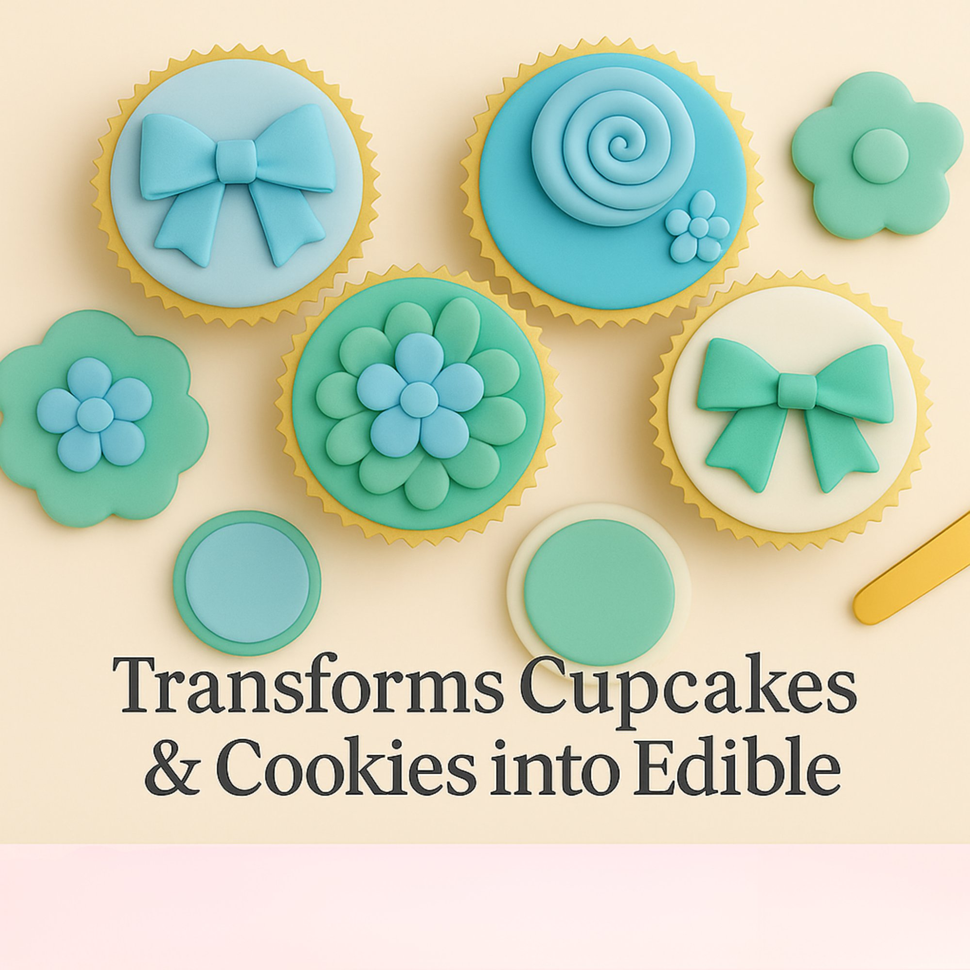 Confect Multipack of Baby Blue, Electric Blue, Ivory and Teal Sugarpaste 11