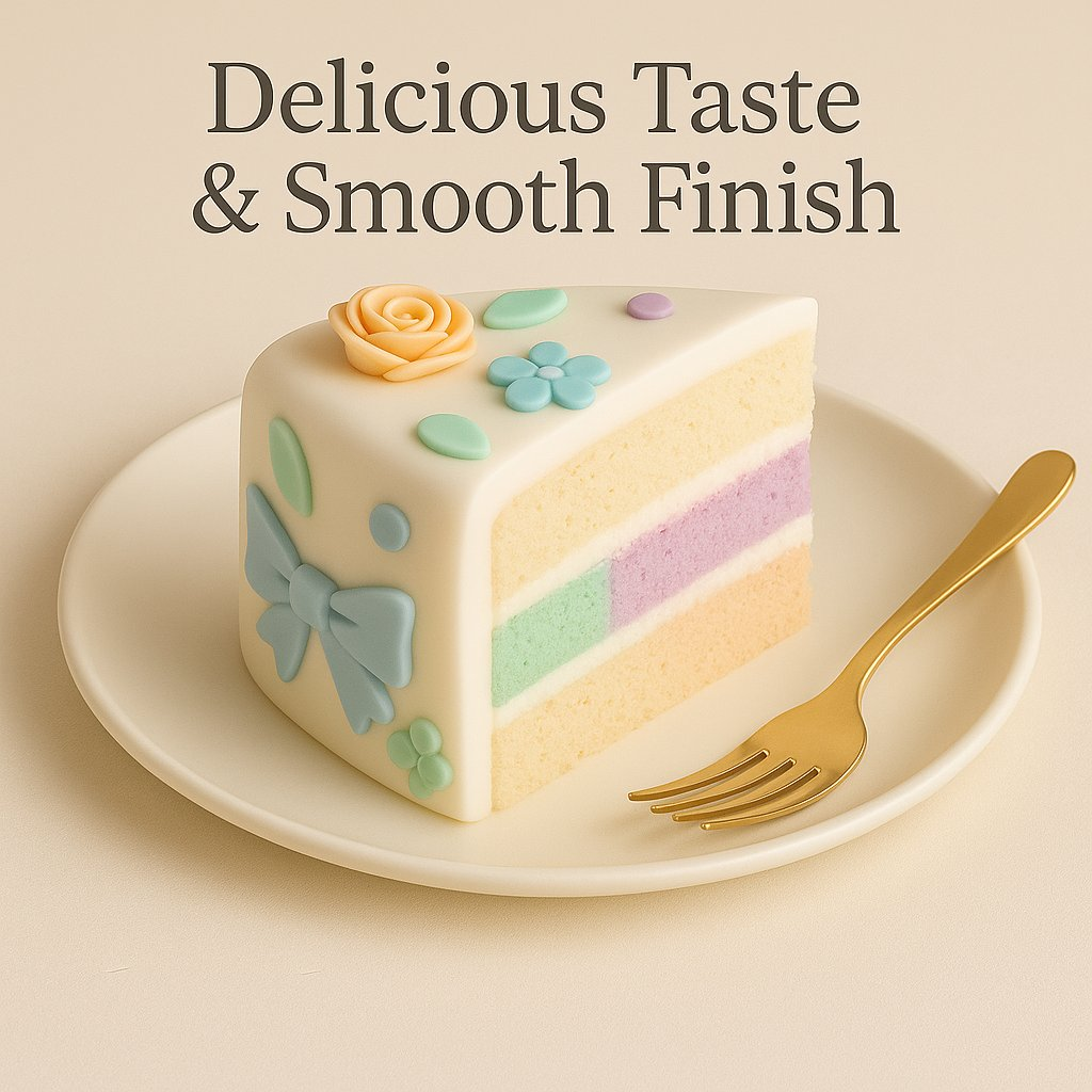 Confect Multipack of Mint green, Baby Blue, Lavender and Peach Sugarpaste 09