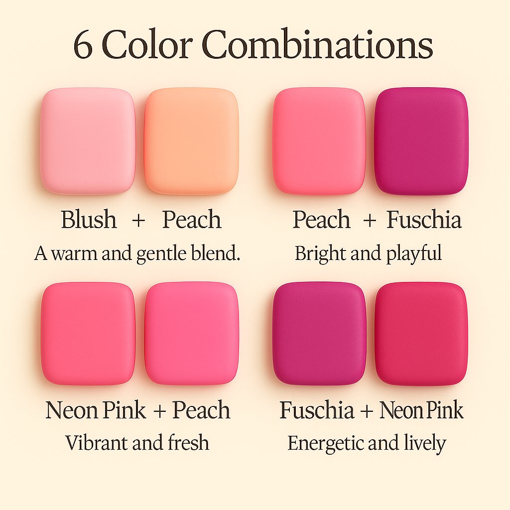 Confect Multipack of Blush Pink, Peach, Neon Pink and Fuchsia Pink Sugarpaste 21