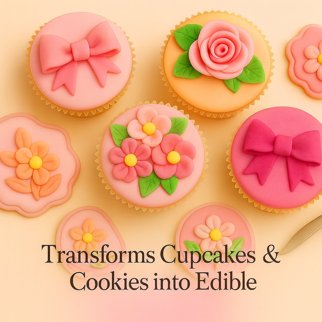Confect Multipack of Blush Pink, Peach, Neon Pink and Fuchsia Pink Sugarpaste 21