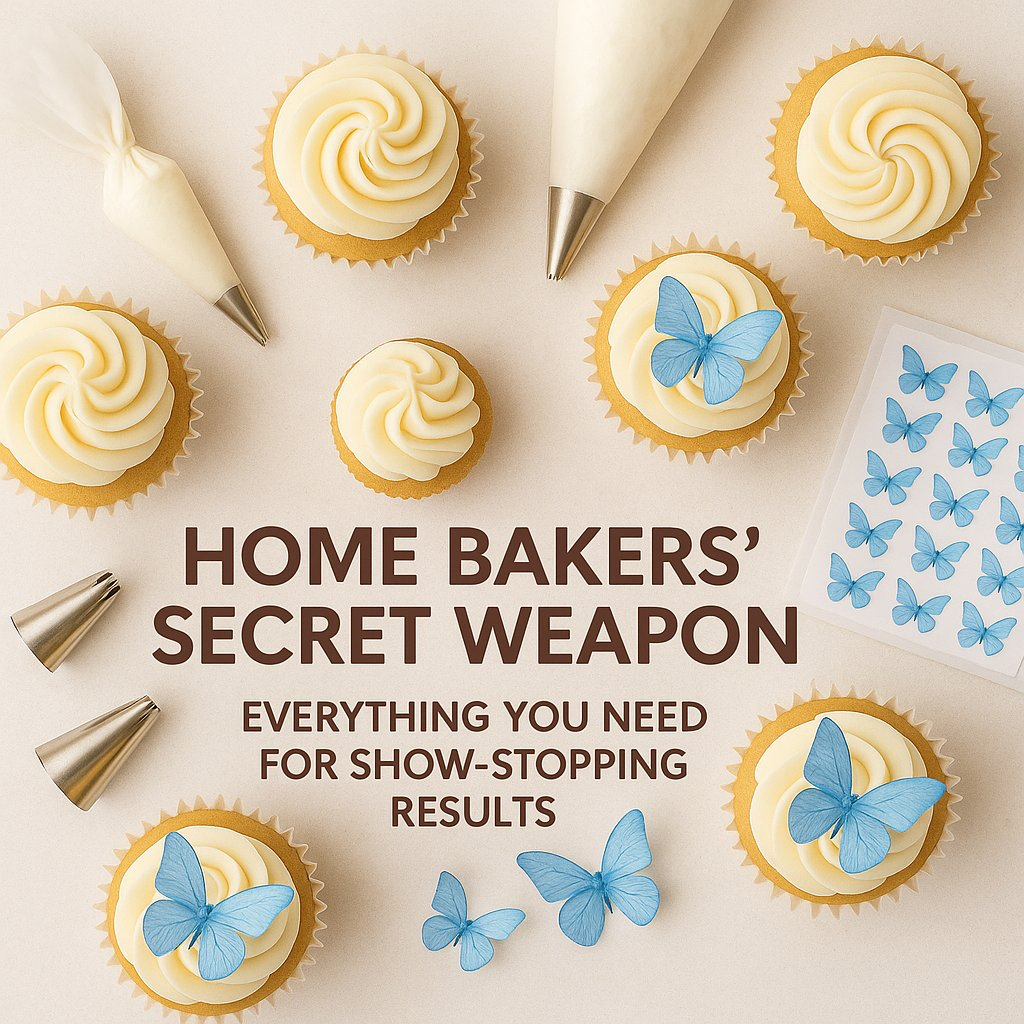 Confect Sky Blue | Pack of 56 Edible Wafer Paper Butterflies