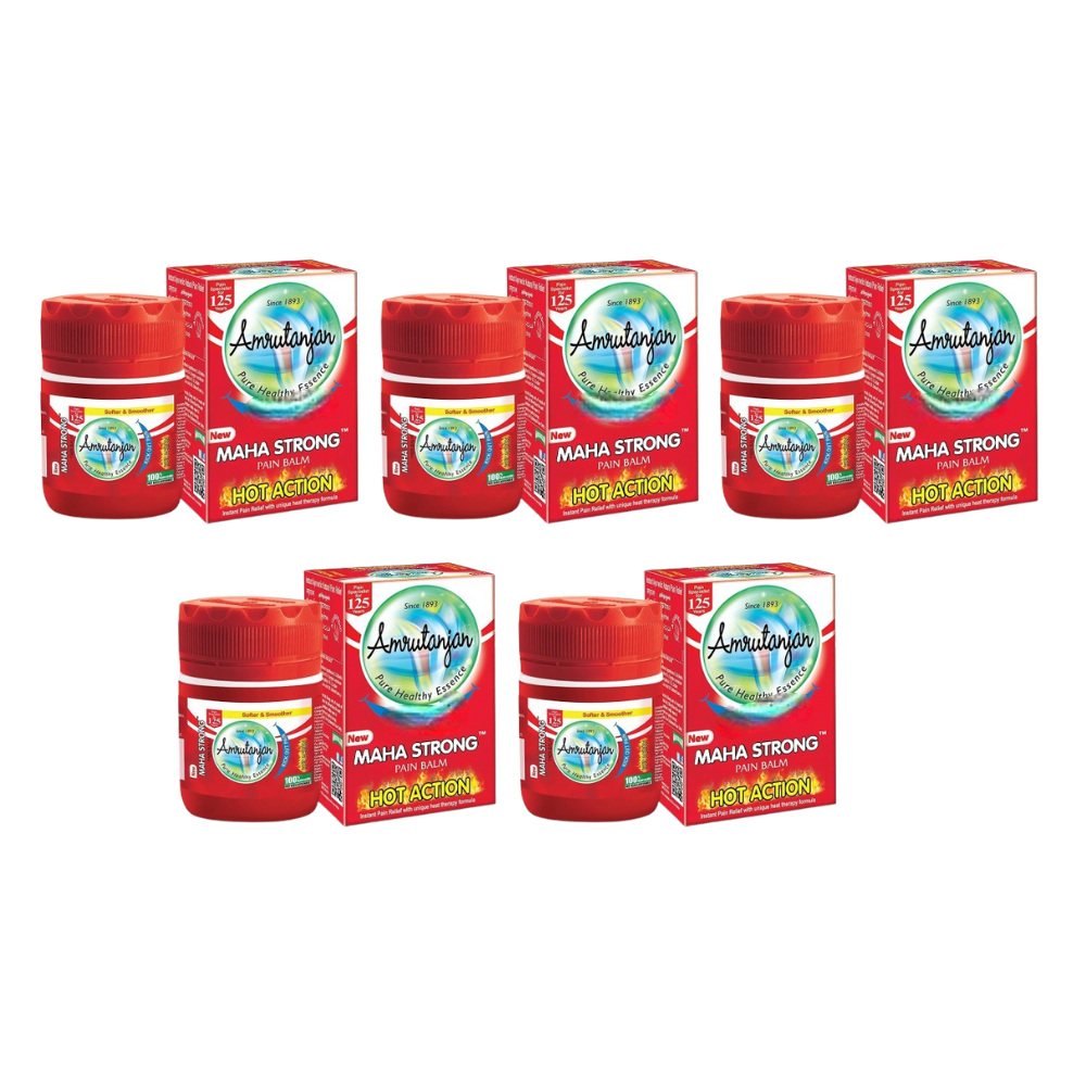 Amrutanjan Maha Strong Pain Balm Red 