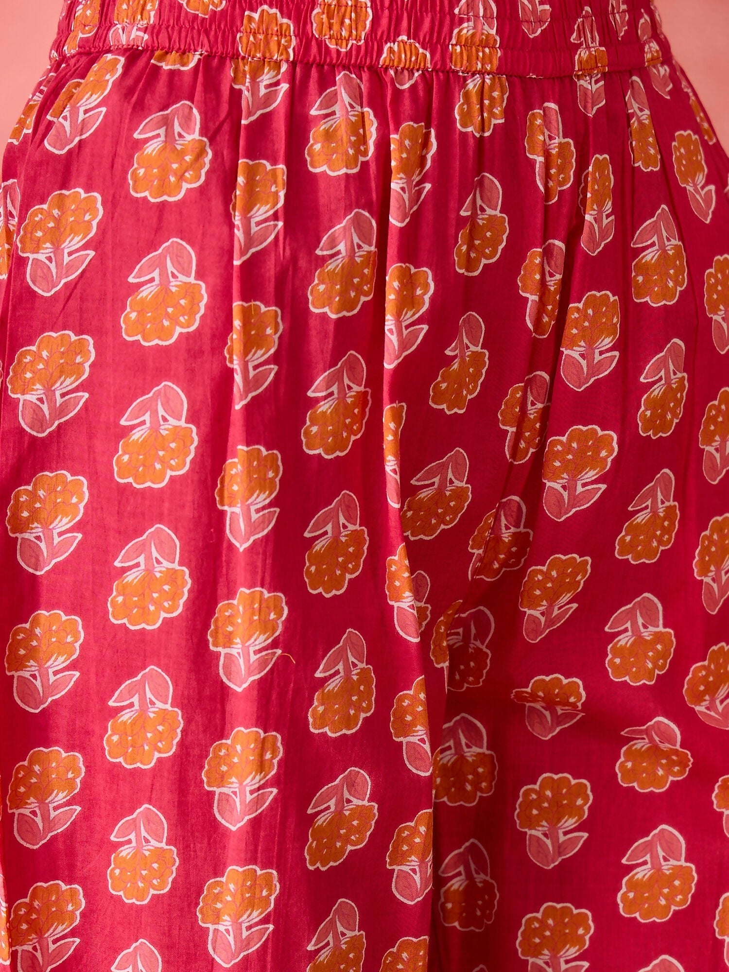 Joban Fashion Printed Pink Pure Cotton Kurta Set