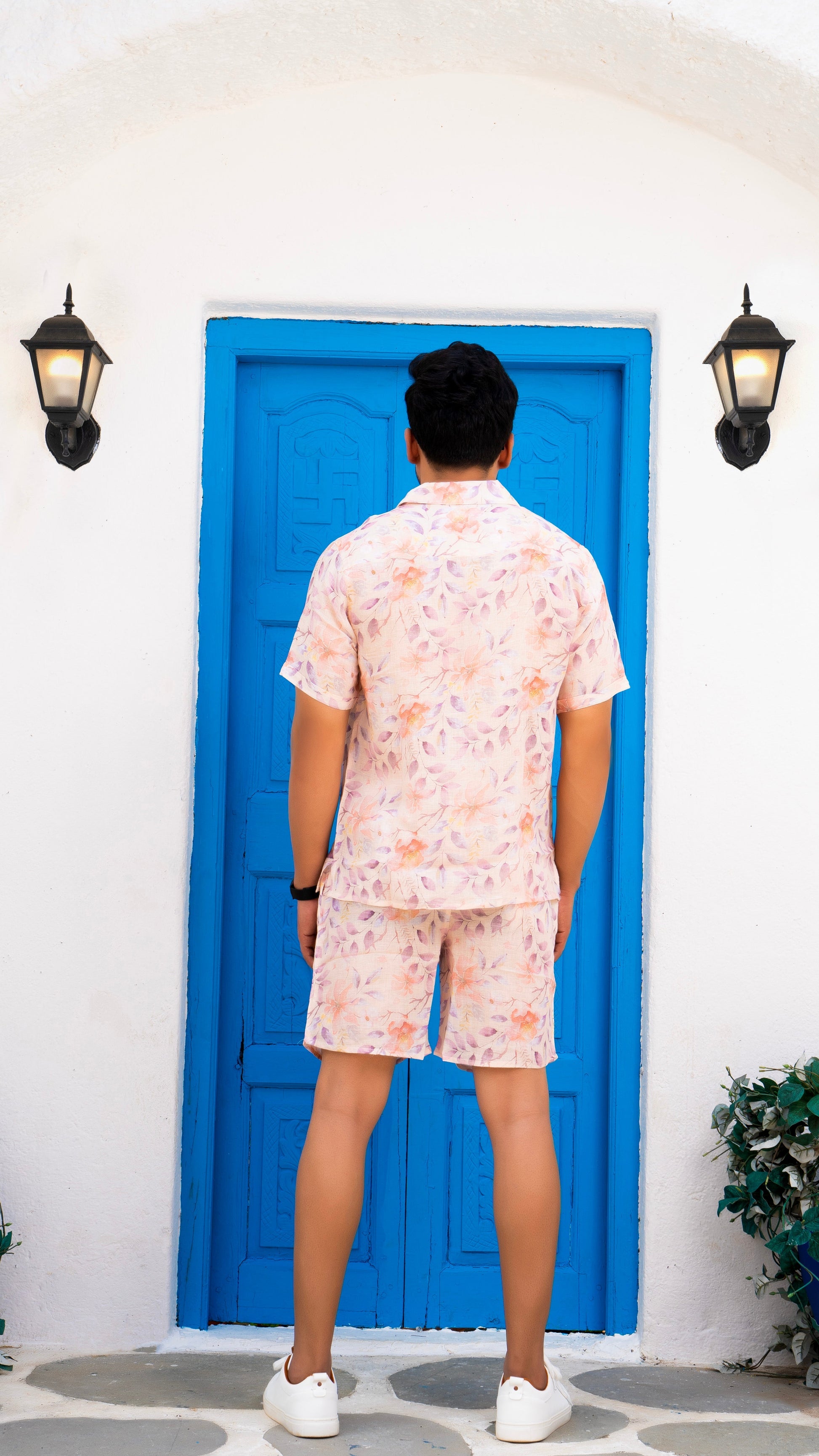 Noroke Linen Floral Co-ord Set Men 