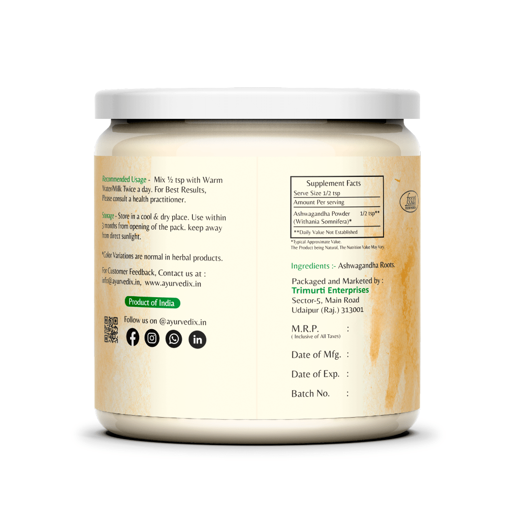 Ayurvedix Organic Ashwagandha Powder - Grab2buy