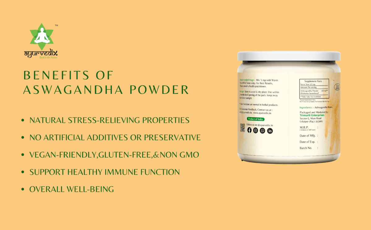 Ayurvedix Organic Ashwagandha Powder - Grab2buy