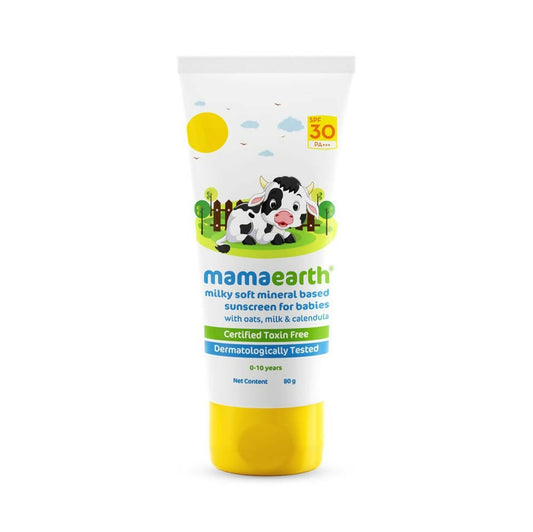 Mamaearth Milky Soft Mineral Based Sunscreen SPF 30 & PA+++ With Oats, Milk and Calendula - Grab2buy