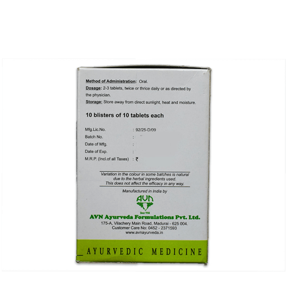 AVN Ayurveda Pathyakshadhatryadi Kashayam Tablet 