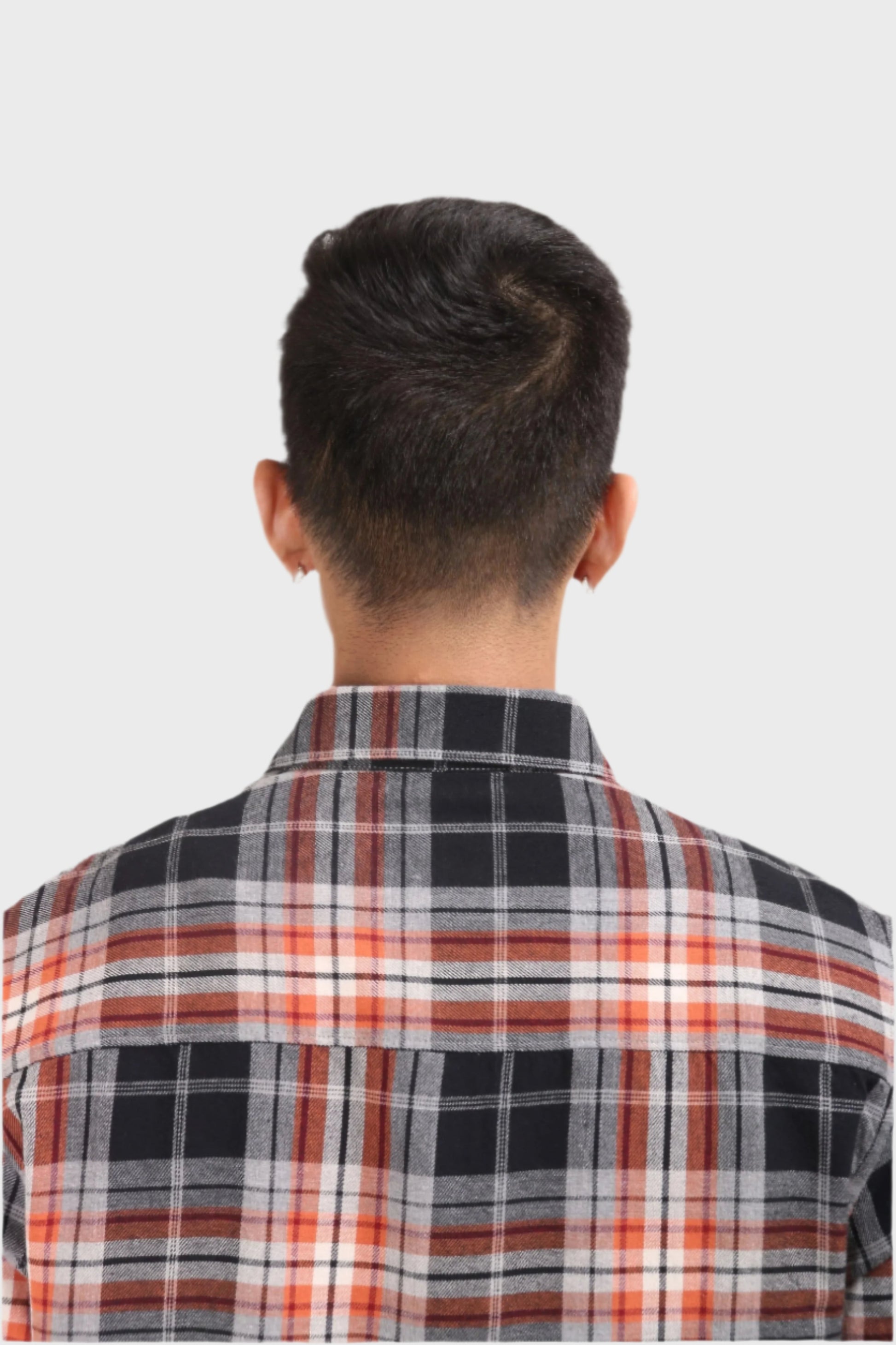 Xkind Orange Flannel Checks Regular Fit Shirt  Grab2Buy Xkind Grab2Buy