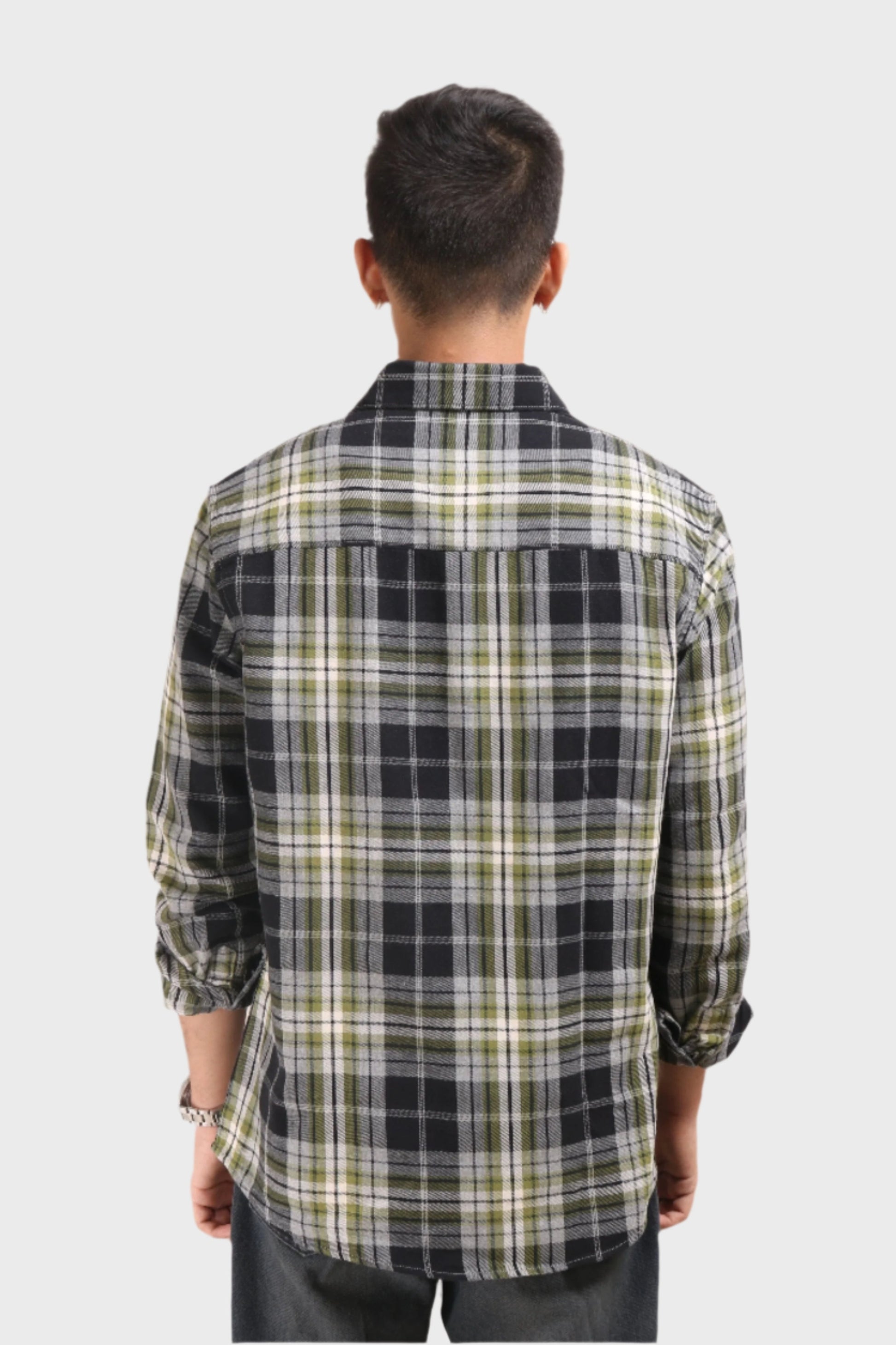 Xkind Green Checks Regular Fit Shirt  Grab2Buy Xkind Grab2Buy
