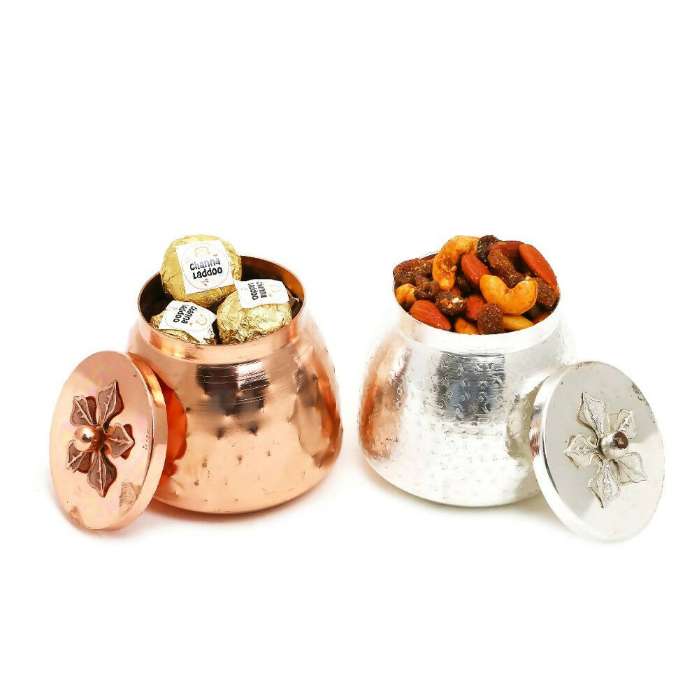 Ghasitaram Metal Barni of Channa Laddoo and Mix Dryfruits 
