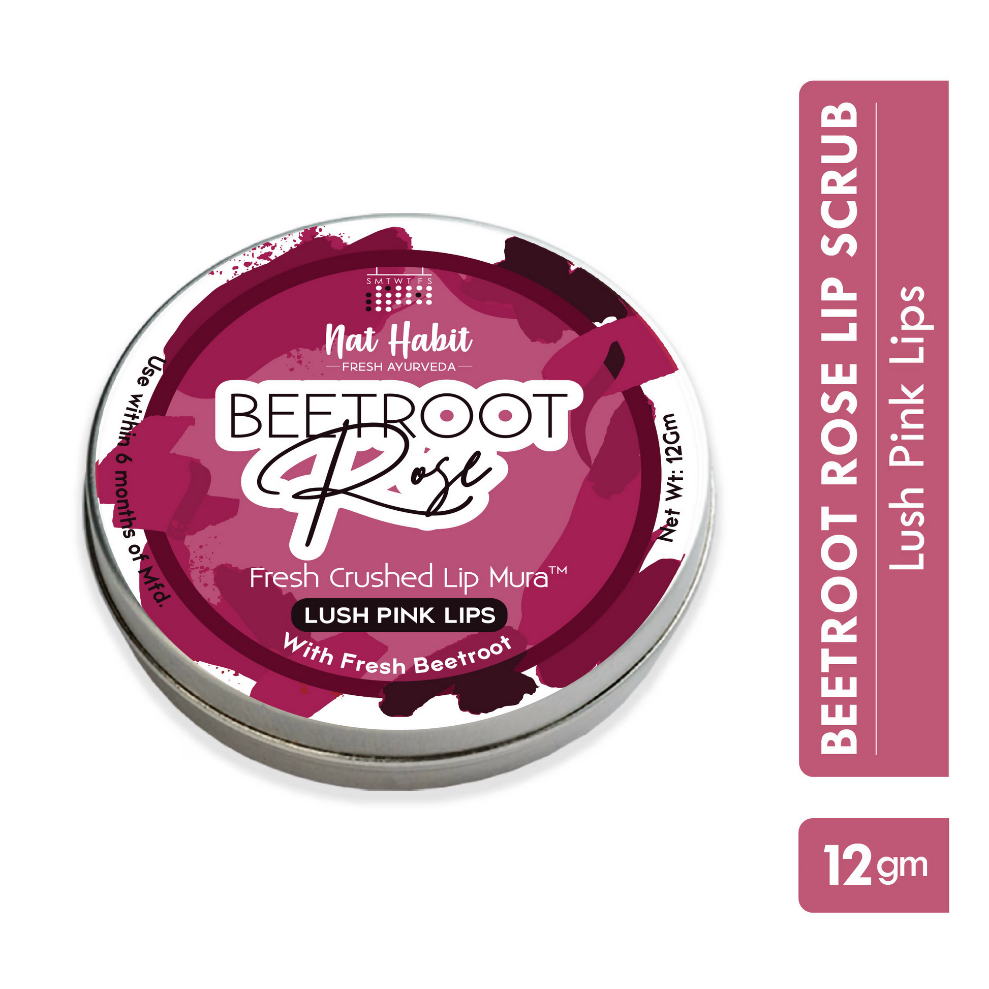 Nat Habit Beetroot Rose Fresh Lip Scrub 