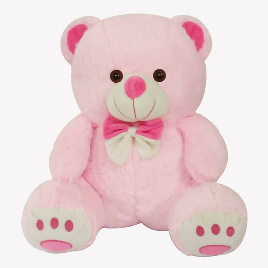 Webby Plush Cute Sitting Teddy Bear Soft Toys With Neck Bow And Foot Print, Pink  Grab2Buy Generic Grab2Buy