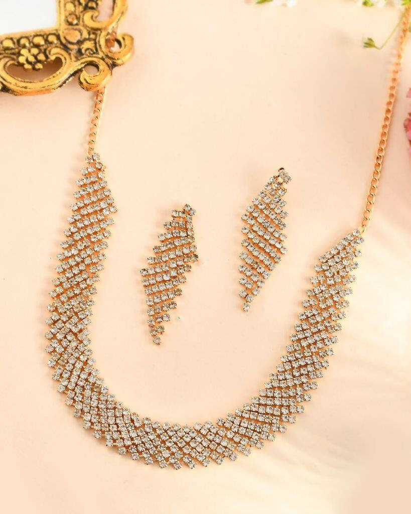 VOJ Women Gold Color stainless steel Jewellery Set  Grab2Buy VOJ Grab2Buy