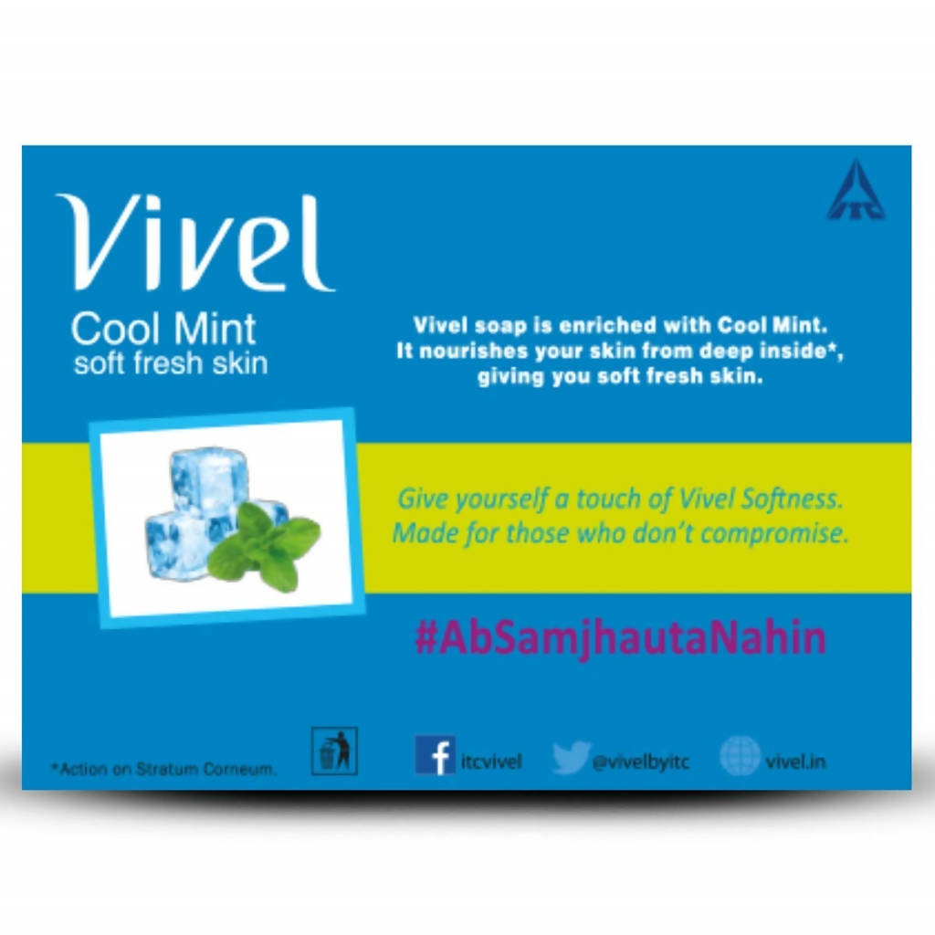 Vivel Cool Mint, Soft Fresh Skin Soap  Grab2Buy Vivel Grab2Buy