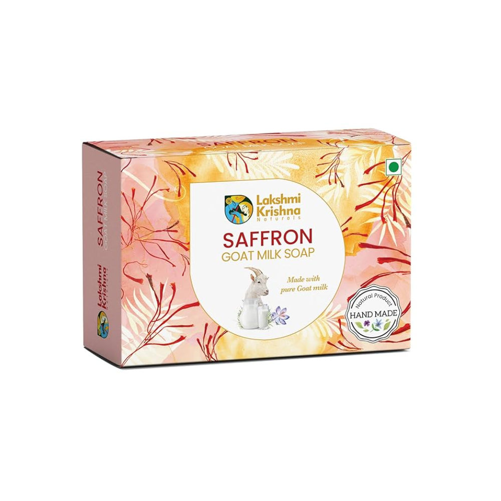 Lakshmi Krishna Saffron Goat Milk Soap 